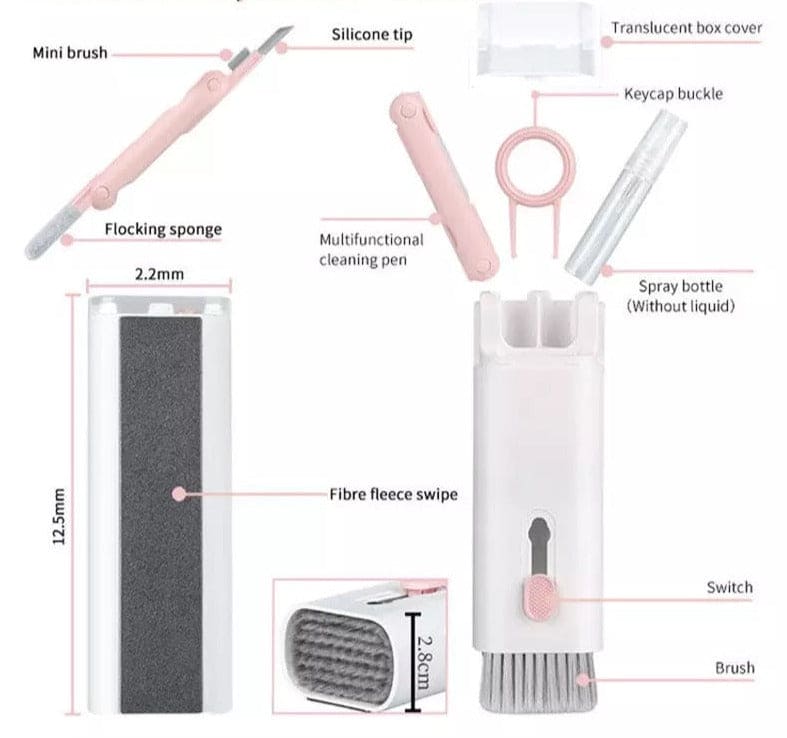 7 In 1 Cleaning Brush Set, Multifunctional Phone Keyboard Cleaning Kit, Computer Dust Cleaning, Cleaning Brush Tool for Airpods Earbud Cell Phone Laptop Camera, Multifunction Bluetooth Compatible Headset Cleaning Pen 7 In 1 Cleaning Brush Set, Multifunctional Phone Keyboard Cleaning Kit, Computer Dust Cleaning, Cleaning Brush Tool for Airpods Earbud Cell Phone Laptop Camera, Multifunction Bluetooth Compatible Headset Cleaning Pen